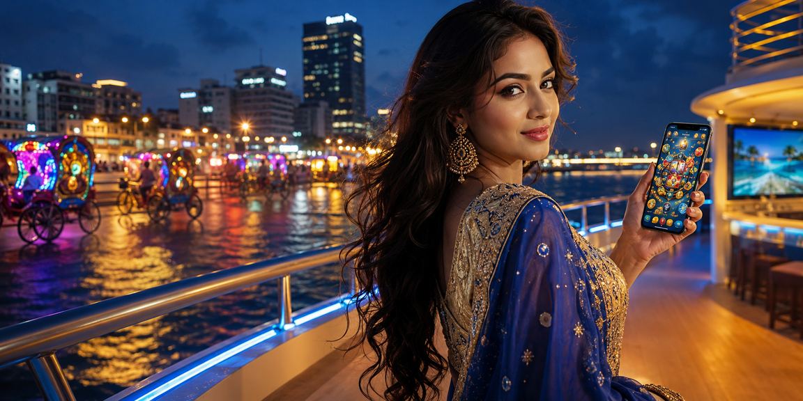 ঢাকার সৈকতে মোবাইলে 224 ক্যাসিনো ব্যবহার করছেন একজন নারী ব্যবহারকারী